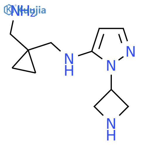 N-{1-(aminomethyl)cyclopropylmethyl}-1-(azetidin-3-yl)-1H-pyrazol-5-amine structure