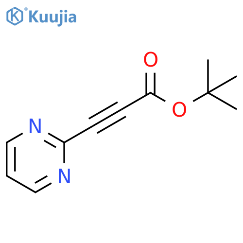 2-Propynoic acid, 3-(2-pyrimidinyl)-, 1,1-dimethylethyl ester structure