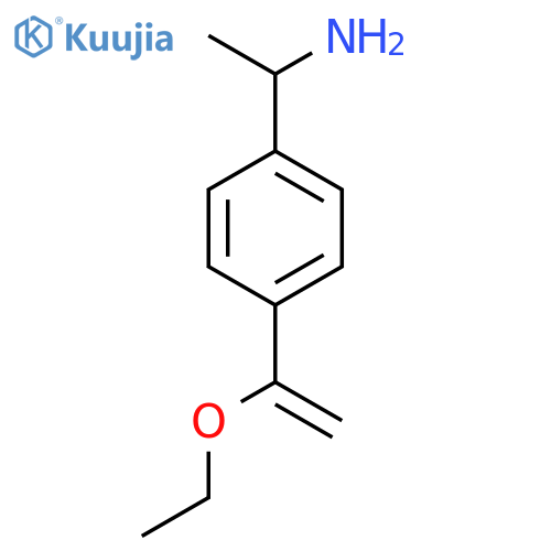 1-[4-(1-Ethoxyethenyl)phenyl]ethan-1-amine structure