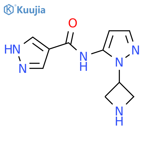 N-1-(azetidin-3-yl)-1H-pyrazol-5-yl-1H-pyrazole-4-carboxamide structure