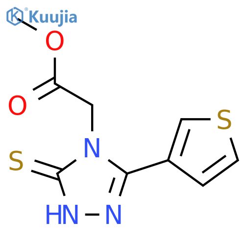methyl 2-[3-sulfanyl-5-(thiophen-3-yl)-4H-1,2,4-triazol-4-yl]acetate structure