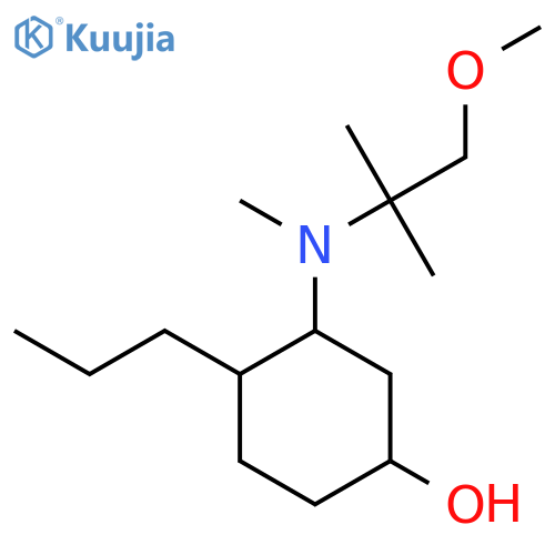 3-[(1-Methoxy-2-methylpropan-2-yl)(methyl)amino]-4-propylcyclohexan-1-ol structure