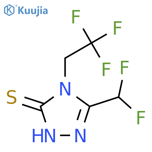 5-(difluoromethyl)-4-(2,2,2-trifluoroethyl)-4H-1,2,4-triazole-3-thiol structure