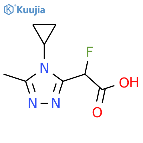 2-(4-cyclopropyl-5-methyl-4H-1,2,4-triazol-3-yl)-2-fluoroacetic acid structure