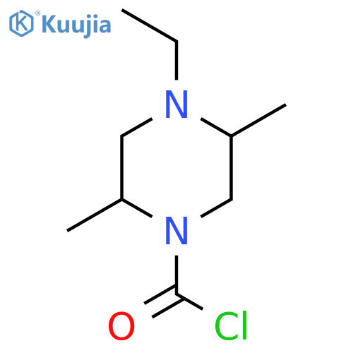 4-Ethyl-2,5-dimethylpiperazine-1-carbonyl chloride structure