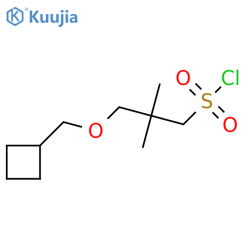 3-(cyclobutylmethoxy)-2,2-dimethylpropane-1-sulfonyl chloride structure