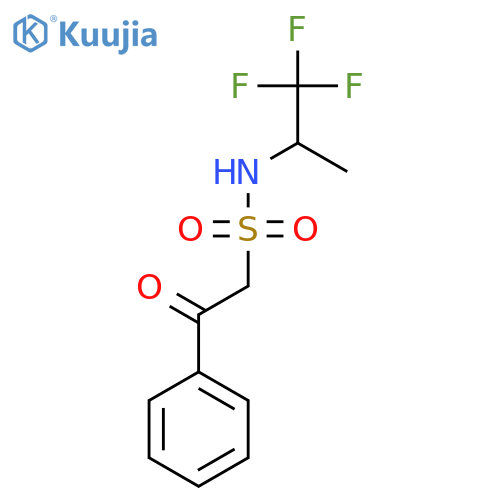 2-oxo-2-phenyl-N-(1,1,1-trifluoropropan-2-yl)ethane-1-sulfonamide structure