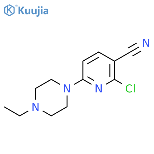 2-Chloro-6-(4-ethylpiperazin-1-yl)pyridine-3-carbonitrile structure