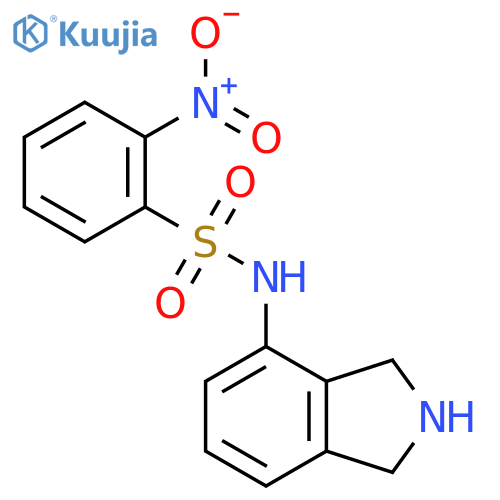 N-(2,3-dihydro-1H-isoindol-4-yl)-2-nitrobenzene-1-sulfonamide structure