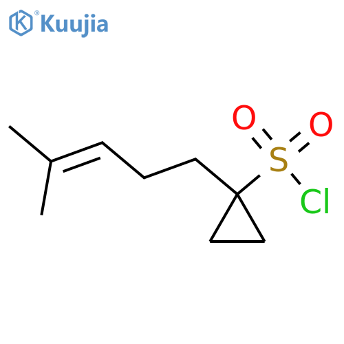 1-(4-methylpent-3-en-1-yl)cyclopropane-1-sulfonyl chloride structure