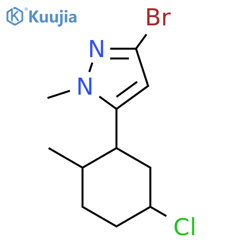 3-bromo-5-(5-chloro-2-methylcyclohexyl)-1-methyl-1H-pyrazole structure