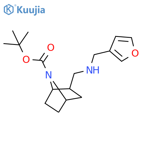 tert-butyl 2-({(furan-3-yl)methylamino}methyl)-7-azabicyclo2.2.1heptane-7-carboxylate structure