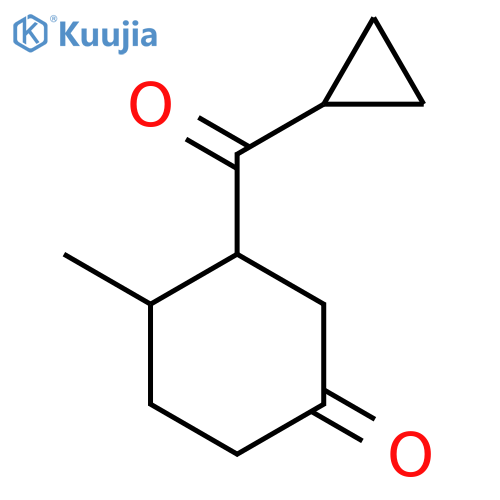 3-Cyclopropanecarbonyl-4-methylcyclohexan-1-one structure