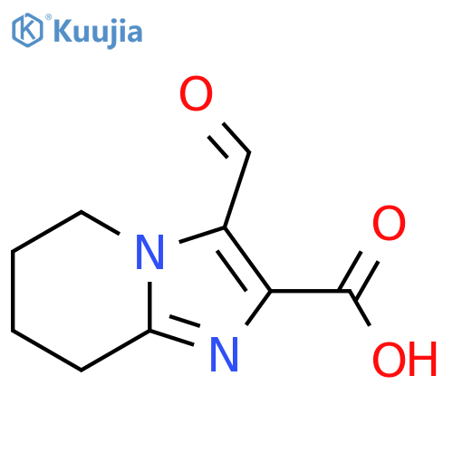 3-formyl-5H,6H,7H,8H-imidazo1,2-apyridine-2-carboxylic acid structure
