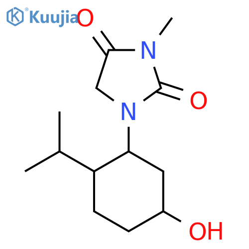 1-[5-Hydroxy-2-(propan-2-yl)cyclohexyl]-3-methylimidazolidine-2,4-dione structure