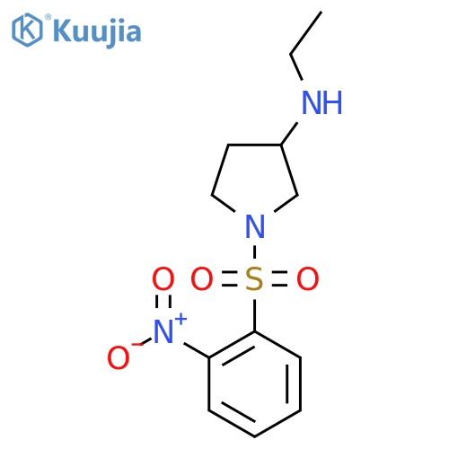 N-ethyl-1-(2-nitrobenzenesulfonyl)pyrrolidin-3-amine structure