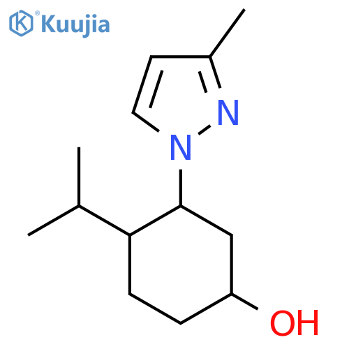 3-(3-methyl-1H-pyrazol-1-yl)-4-(propan-2-yl)cyclohexan-1-ol structure