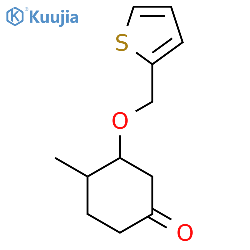 4-Methyl-3-[(thiophen-2-yl)methoxy]cyclohexan-1-one structure