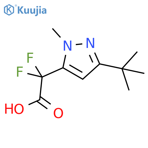 2-(3-tert-butyl-1-methyl-1H-pyrazol-5-yl)-2,2-difluoroacetic acid structure