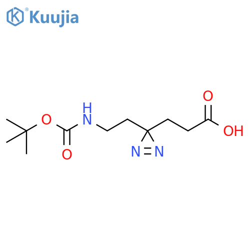3-[3-(2-{[(tert-butoxy)carbonyl]amino}ethyl)-3H-dia zirin-3-yl]propanoic acid structure