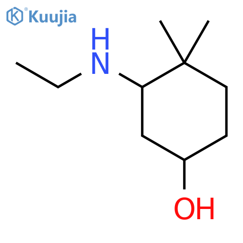 3-(Ethylamino)-4,4-dimethylcyclohexan-1-ol structure