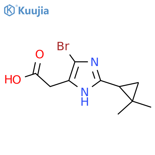 2-[4-bromo-2-(2,2-dimethylcyclopropyl)-1H-imidazol-5-yl]acetic acid structure