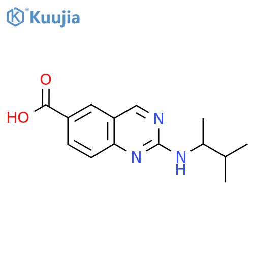 2-(3-methylbutan-2-yl)aminoquinazoline-6-carboxylic acid structure