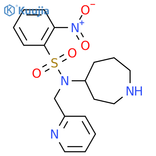 N-(azepan-4-yl)-2-nitro-N-[(pyridin-2-yl)methyl]benzene-1-sulfonamide structure