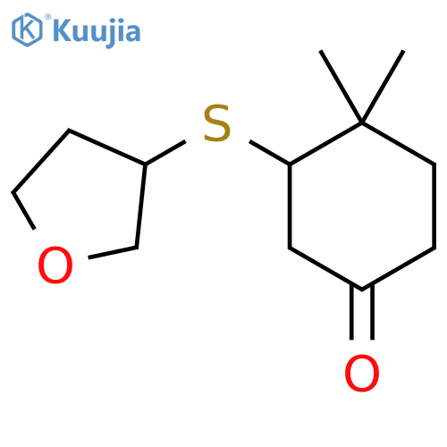 4,4-Dimethyl-3-(oxolan-3-ylsulfanyl)cyclohexan-1-one structure
