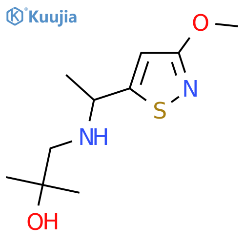 1-{1-(3-methoxy-1,2-thiazol-5-yl)ethylamino}-2-methylpropan-2-ol structure