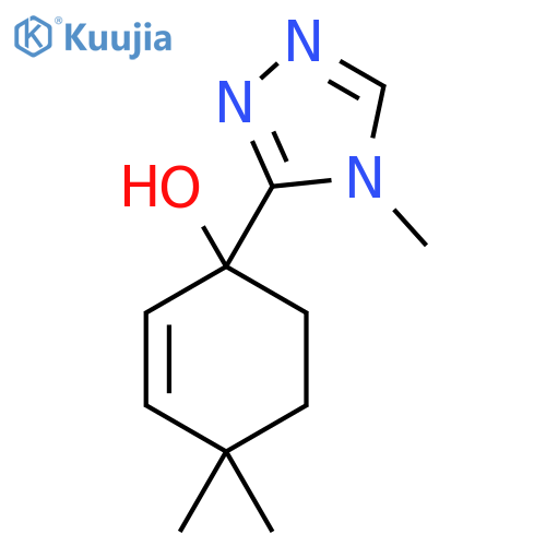 4,4-dimethyl-1-(4-methyl-4H-1,2,4-triazol-3-yl)cyclohex-2-en-1-ol structure