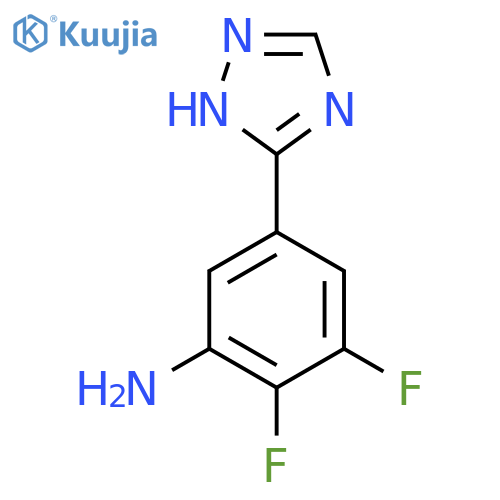 2,3-difluoro-5-(1H-1,2,4-triazol-3-yl)aniline structure