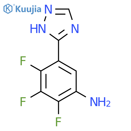 2,3,4-trifluoro-5-(1H-1,2,4-triazol-3-yl)aniline structure