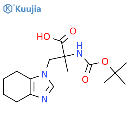 2-{(tert-butoxy)carbonylamino}-2-methyl-3-(4,5,6,7-tetrahydro-1H-1,3-benzodiazol-1-yl)propanoic acid structure
