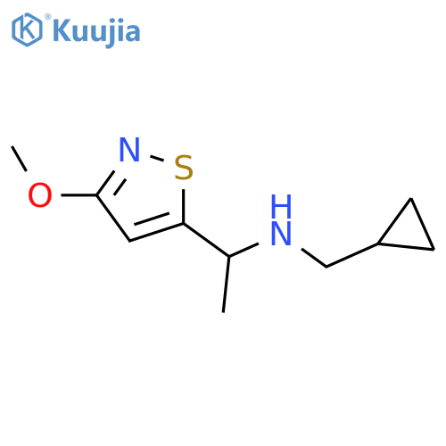 (cyclopropylmethyl)1-(3-methoxy-1,2-thiazol-5-yl)ethylamine structure