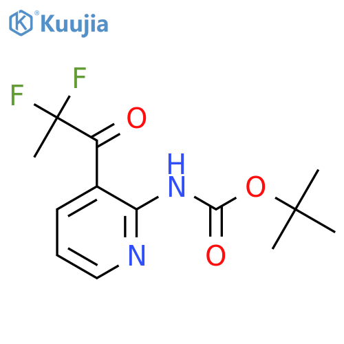 tert-butyl N-[3-(2,2-difluoropropanoyl)pyridin-2-yl]carbamate structure