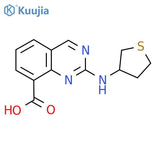 2-[(Thiolan-3-yl)amino]quinazoline-8-carboxylic acid structure
