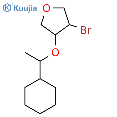 3-bromo-4-(1-cyclohexylethoxy)oxolane structure