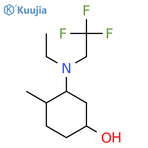 3-[Ethyl(2,2,2-trifluoroethyl)amino]-4-methylcyclohexan-1-ol structure