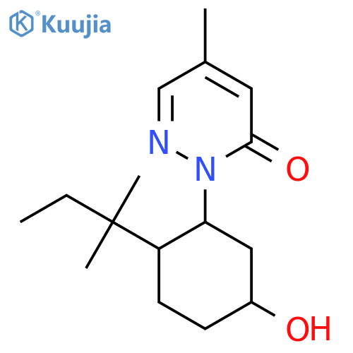 2-[5-Hydroxy-2-(2-methylbutan-2-yl)cyclohexyl]-5-methyl-2,3-dihydropyridazin-3-one structure