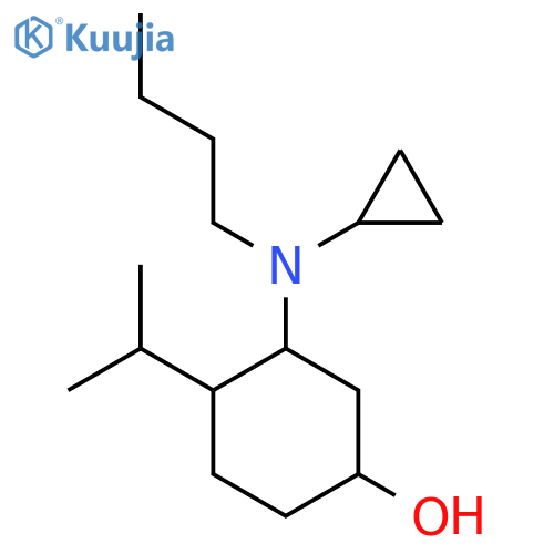 3-[Butyl(cyclopropyl)amino]-4-(propan-2-yl)cyclohexan-1-ol structure