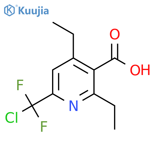 6-(Chlorodifluoromethyl)-2,4-diethylpyridine-3-carboxylic acid structure