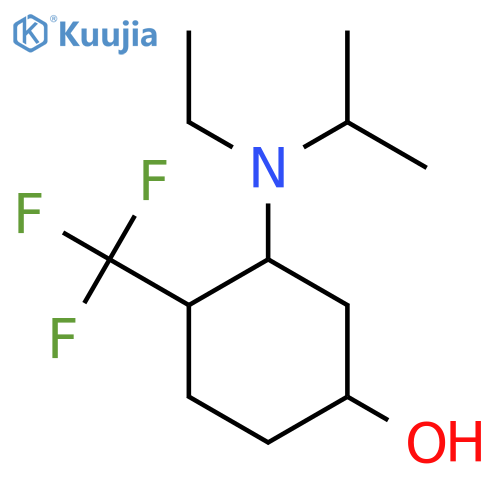 3-[Ethyl(propan-2-yl)amino]-4-(trifluoromethyl)cyclohexan-1-ol structure