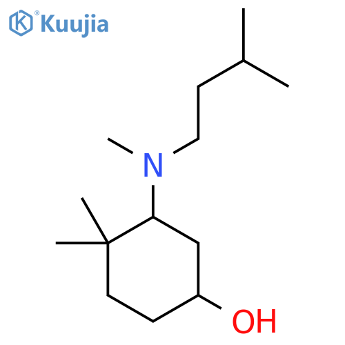 4,4-Dimethyl-3-[methyl(3-methylbutyl)amino]cyclohexan-1-ol structure