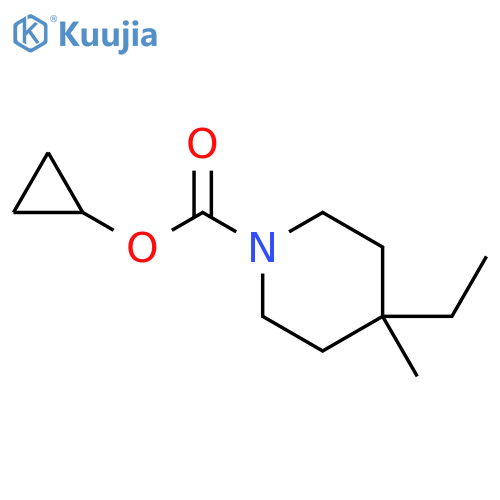 1-Piperidinecarboxylic acid, 4-ethyl-4-methyl-, cyclopropyl ester structure