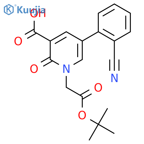 1-[2-(Tert-butoxy)-2-oxoethyl]-5-(2-cyanophenyl)-2-oxo-1,2-dihydropyridine-3-carboxylic acid structure