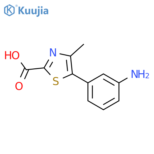 2-Thiazolecarboxylic acid, 5-(3-aminophenyl)-4-methyl- structure