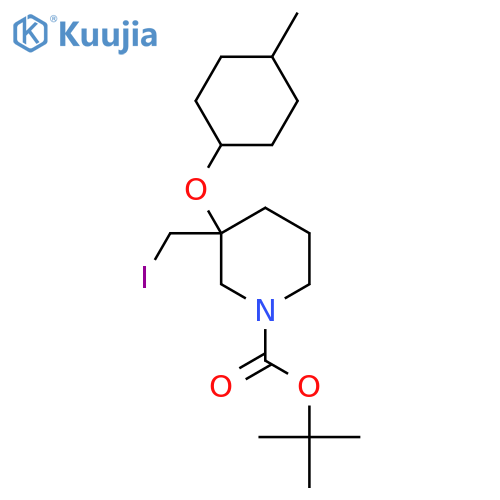 tert-butyl 3-(iodomethyl)-3-(4-methylcyclohexyl)oxypiperidine-1-carboxylate structure