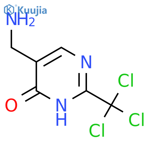 5-(Aminomethyl)-2-(trichloromethyl)-3,4-dihydropyrimidin-4-one structure