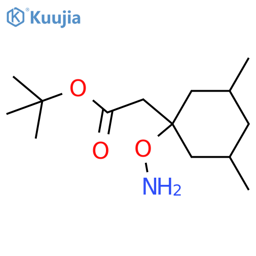 Tert-butyl 2-[1-(aminooxy)-3,5-dimethylcyclohexyl]acetate structure